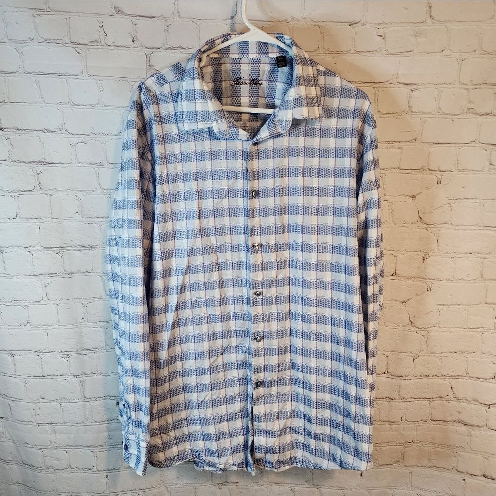 Men's Tasso Elba longsleeve button-down shirt, size XXL